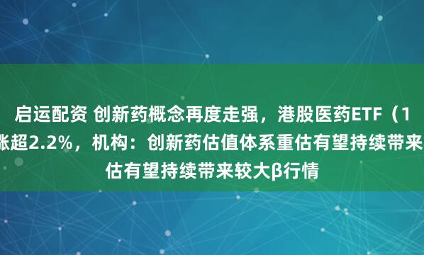 启运配资 创新药概念再度走强，港股医药ETF（159718）涨超2.2%，机构：创新药估值体系重估有望持续带来较大β行情