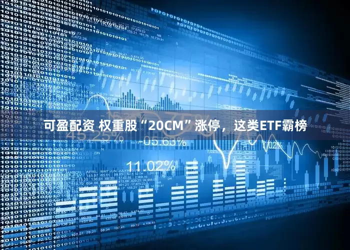 可盈配资 权重股“20CM”涨停，这类ETF霸榜